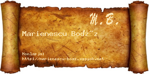 Marienescu Boáz névjegykártya